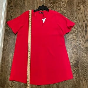 Zara trf collection red swing dress size Large